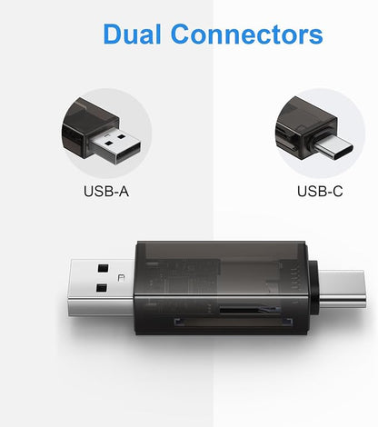 SD Card Reader, High-Speed USB C to Micro SD Card Adapter USB 3.0 Dual Slots - Image 3
