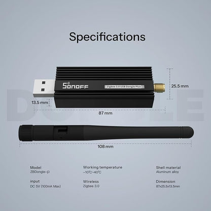 SONOFF Zigbee 3.0 USB Dongle Plus Gateway, Universal Zigbee USB Gateway - Image 9