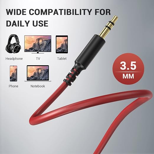 OneOdio 6.35mm to 3.5mm 6.6-9.8FT Stereo Adapter Cable Compatible - Image 3