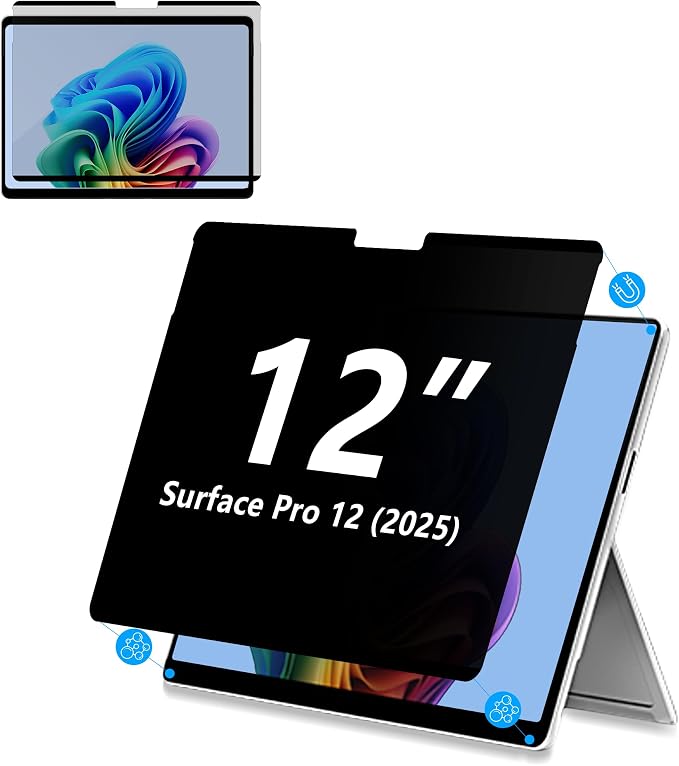 Adeway Magnetic Privacy Screen for Surface Pro 12 inch, Anti-Glare, 30° Side by Adeway