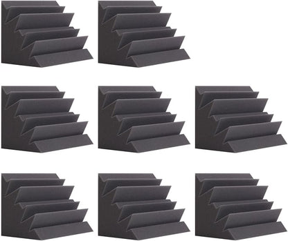 8 Pack - Bass Traps Acoustic Foam Corner, High Density and Fire-Proof Bass by SODOCT