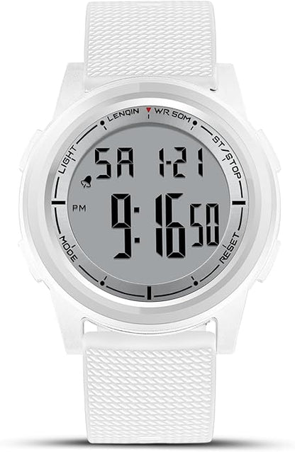 HANPOSH Mens Digital Watch Ultra Thin Minimalist Sports Waterproof Outdoor LED by BIDENWATCHESUS