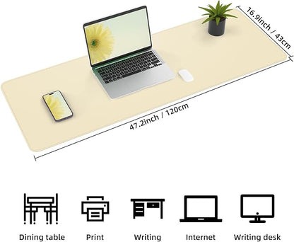 Leather Desk pad Protector, Large Desk mat - Image 3