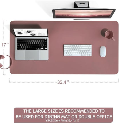 YSAGi Non-Slip Leather Desk Pad L Size, Waterproof Laptop Computer Desk - Image 7