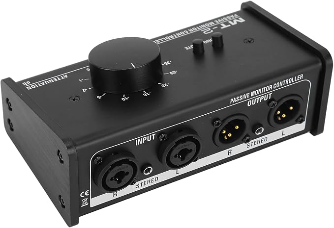 Big Knob Passive Monitor Controller, XLR and 3.5mm Interface Large Volume Knob by Sanpyl