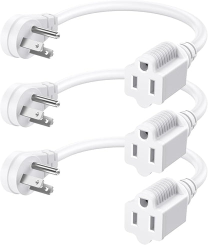 DEWENWILS 1FT Extension Cord Indoor, 14 Gauge Short Flat Plug Extension Cord by DEWENWILS