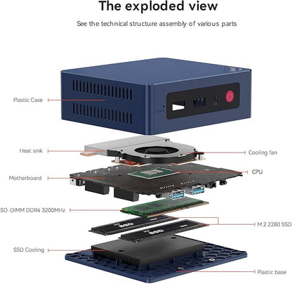 Beelink Mini PC, Mini S12 Intel 12th Gen 4-Core N95, Mini Computer 8GB DDR4 RAM - Image 6