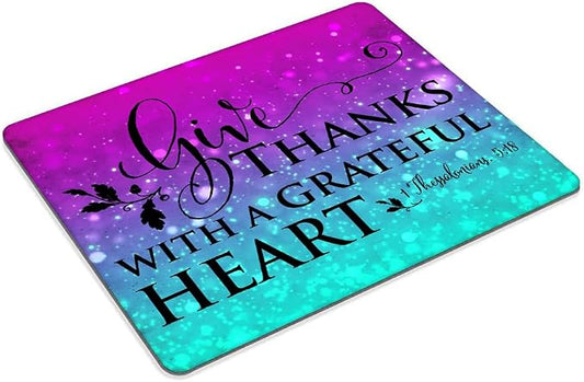Inspirational Quote，Grateful Heart Mouse pad Customized Mousepad Non-Slip - Image 2