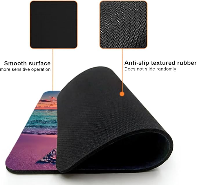 Mouse Pad, Cute Sunset Beach Mouse Pads - Image 3