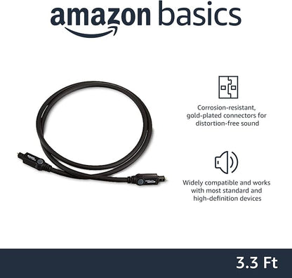 Amazon Basics Toslink Digital Optical Audio Fiber Optic Cable, - Image 2