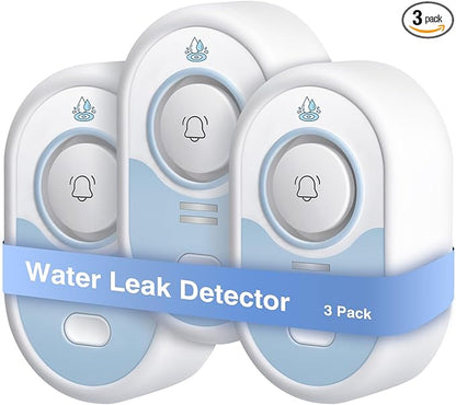 Water Leak Detector 3 Pack, 5-Year Battery Life, Water Alarm by BLIZONTE