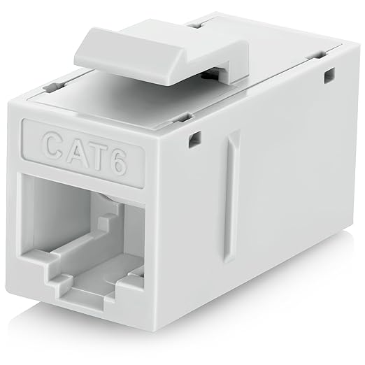 Everest Cat6 RJ45 Keystone Coupler in White by EverestMediaSolutions