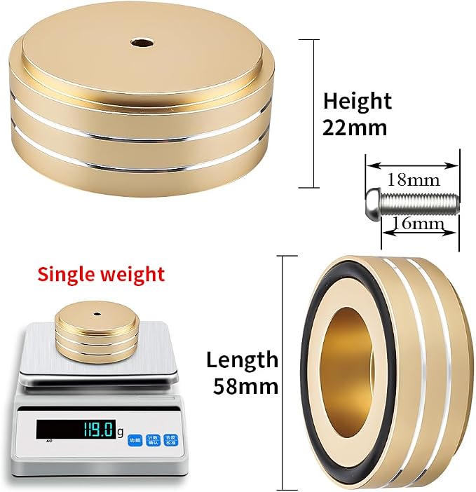 Viborg HiFi Speaker Spikes Isolation Stand Feet Pads 58x22MM, 4X Speaker Floor - Image 2