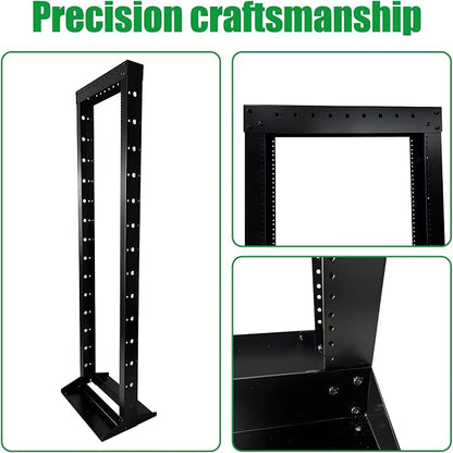 2 Post 29U Open Frame Server Rack 2-Post Server Rack Network Rack, Comes - Image 3