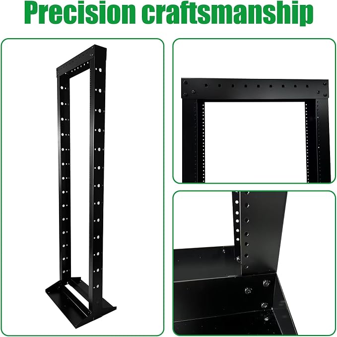 2 Post 42U Open Frame Server Rack 2-Post Server Rack Network Rack, No Tray - Image 4