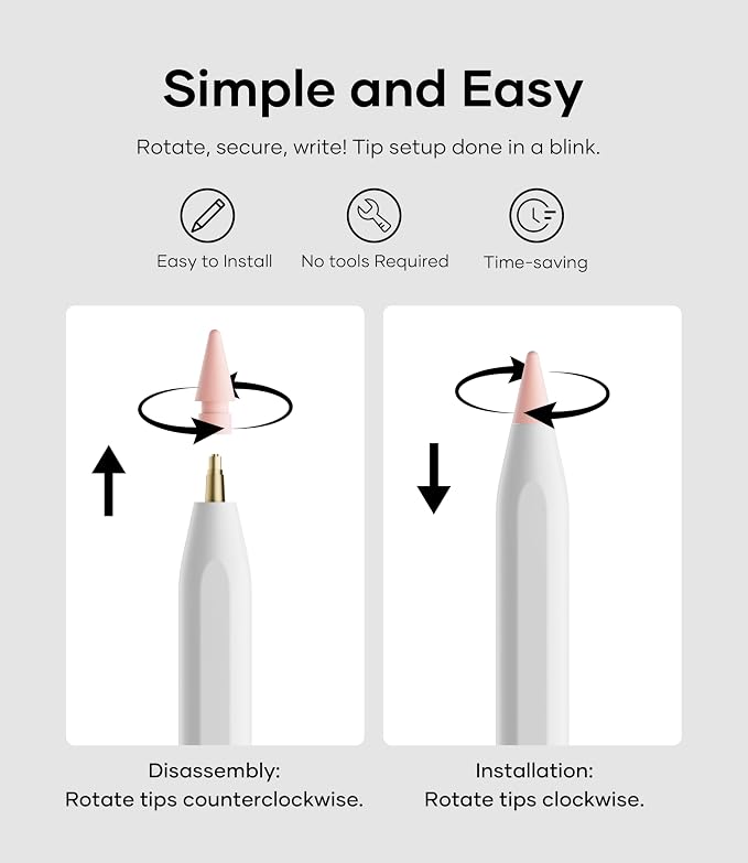Replacement Pencil Tips for Apple Pencil Pro, Pen Tips for Apple Pencil 2nd - Image 3
