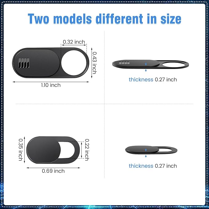 Laptop Camera Cover Slide, 3 Large+3 Small Ultra Thin Webcam Cover - Image 4