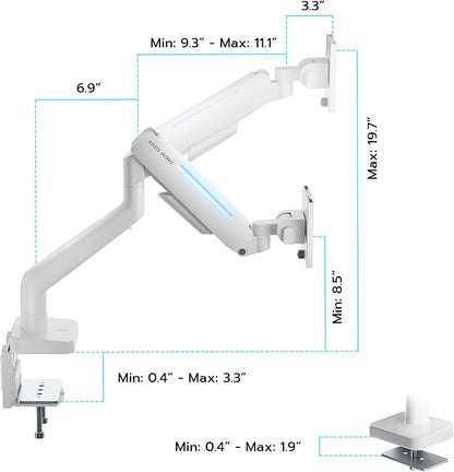 Ultrawide Monitor arm for 17-49'' Heavy Duty Screen up to 44lbs, Gas Spring - Image 8