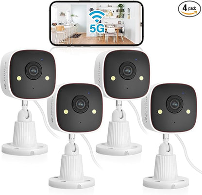 Jennov 2K WiFi Security Camera Indoor/Outdoor, Plug-in Home Surveillance Cam by Jennov