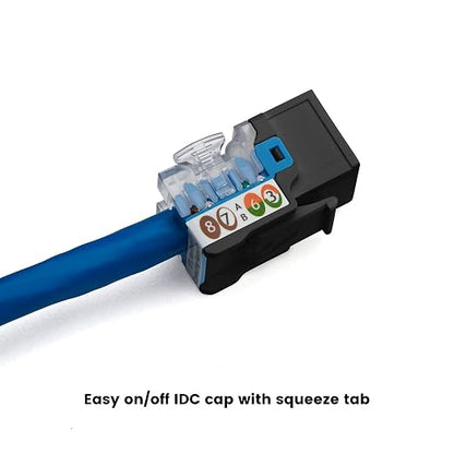 trueCABLE Cat6A Keystone Jack, Unshielded, 90 Degree Punch-Down, UL Listed - Image 5