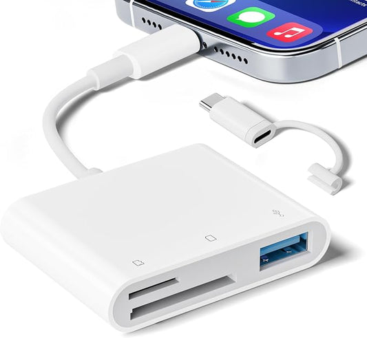 SD Card Reader for iPhone iPad, Micro SD Card Reader Memory Card Reader by SUNTRSI