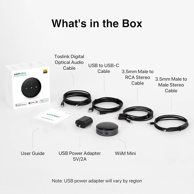 WiiM Mini AirPlay 2 Wireless Audio Streamer, Preamplifier, Works - Image 9