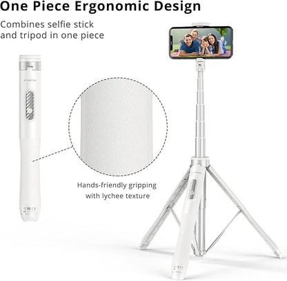 ATUMTEK 51" Selfie Stick Tripod, All in One Extendable Phone Tripod Stand - Image 4