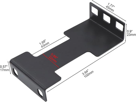 4 Pcs Server Rack Depth Extender, 1U Recessed Rack Extender Deep Mount Adapter - Image 2