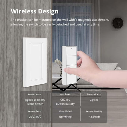Wireless Zigbee Smart Button, 4-Way Remote Control Button Switch - Image 7