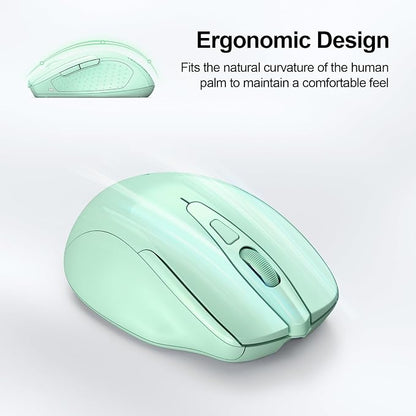 TECKNET Wireless Mouse Rechargeable 4800 DPI Silent USB A & Bluetooth Mouse 6 - Image 8