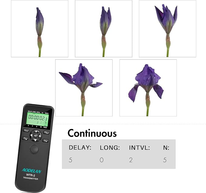 AODELAN Camera Wireless Shutter Release Timer Remote Control - Image 5