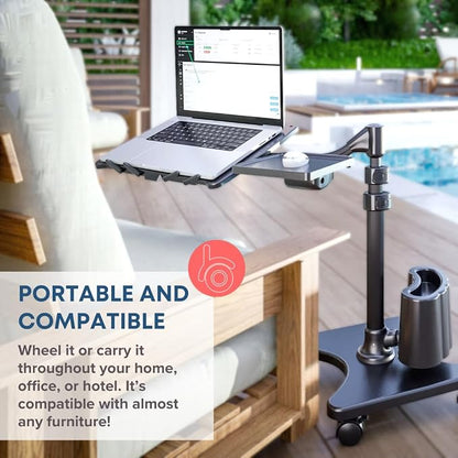 LEVO G2 Deluxe Adjustable Laptop Stand – Rolling Computer Desk & Ergonomic Table - Image 4