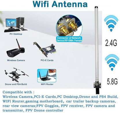 External Long Range Omni-Directional 2.4G/5.8G 12dBi Antennas - Image 7