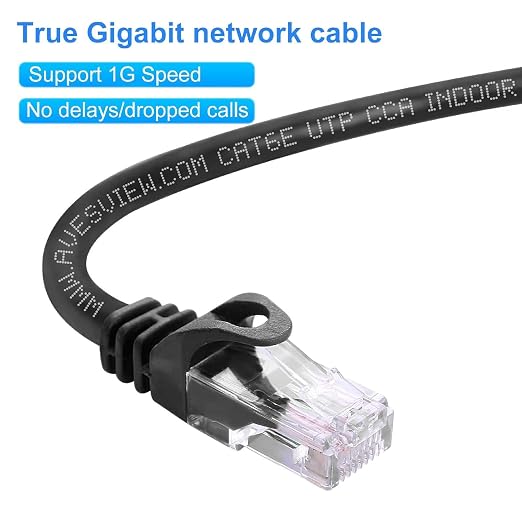 CAT 6 75 Foot Ethernet Cable Indoor High-Speed 10Gbps Snagless Long CAT6 - Image 2
