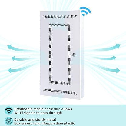 XMK 30 Inch Media Enclosure, Structured Wiring WiFi Electrical Box, Cable - Image 3