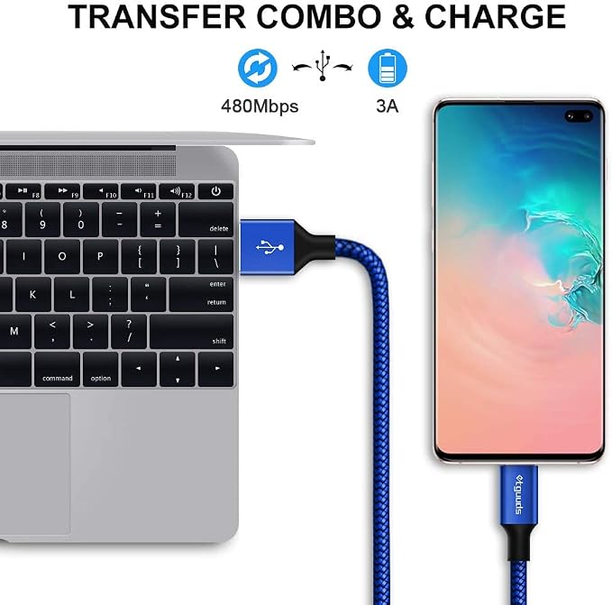 Long USB C Cable, etguuds Fast Charging USB A to Type C Charger Cable Braided - Image 4