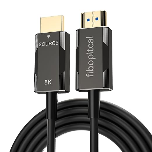 Fiber Optic HDMI 2.1 Cable – Ultra High Speed 48Gbps, Supports 8K@60Hz /4K/120Hz by Fibopitcal