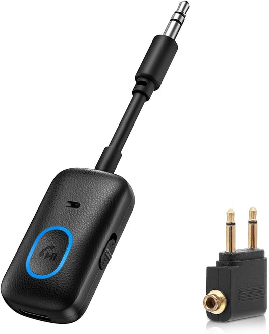 Upgraded Aux Bluetooth Adapter for Car, 2 in 1 Bluetooth 5.3 Transmitter by Ankilo