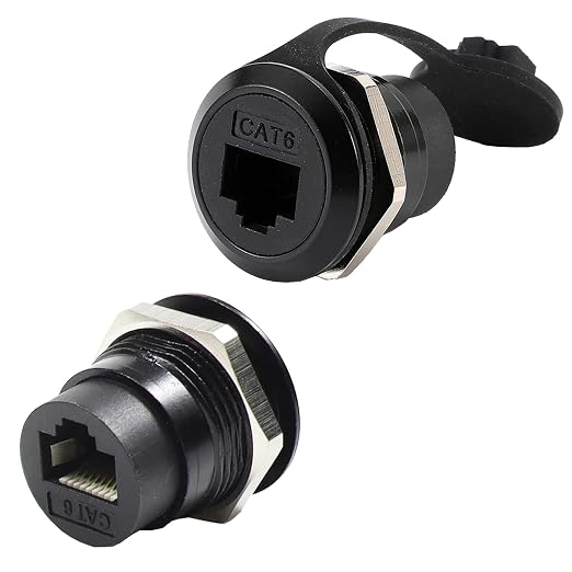 PENGLIN 2Pack RJ45 Panel Mount Coupler, Ethernet LAN Pass Through Connector by PENGLIN