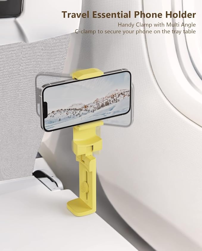 MiiKARE Airplane Travel Essentials Phone Holder, Universal Handsfree Phone Mount - Image 3