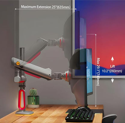 RGB Gaming Monitor-Arm for Flat/Ultrawide/Curved Monitors 32 to 60 inch - Image 4