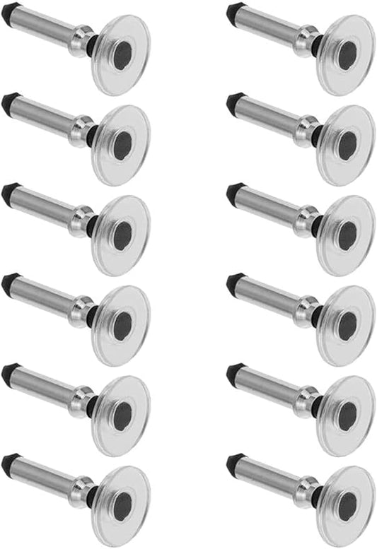 12 Pcs Silver Universal Stylus Replacement Disc Tips Round Shape Replaceable by Unknown
