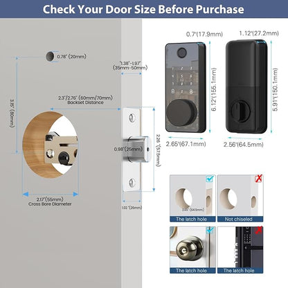 Fingerprint Door Lock, Biquole Keyless Entry Door Lock, Smart Lock - Image 8
