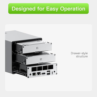 Beelink Mini PC, ME Pro 2 Hard Drive Bays NAS Intel N95 12G LPDDR5 128G M.2 - Image 6