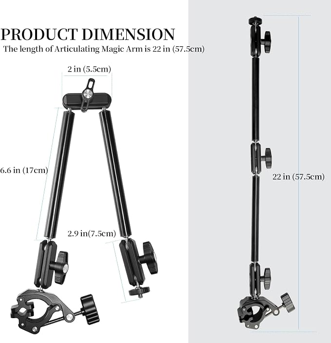 FIFIELD 22" Magic Arm with Super Clamp Overhead Camera Mount - Image 6