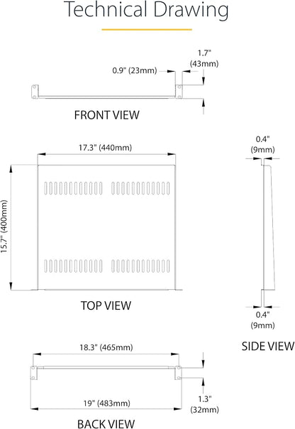 StarTech.com 1U Server Rack Shelf - Image 8