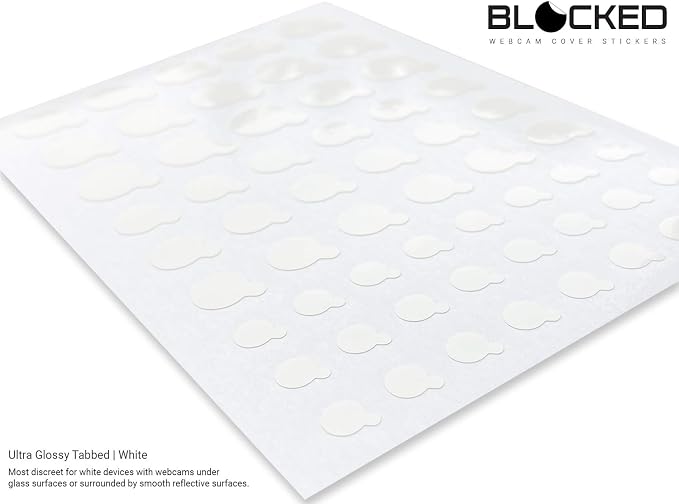 BLOCKED Stackable Webcam/Camera Vinyl Covers | 57 TabbedLow-Tack Restickable - Image 2