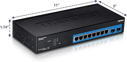 TRENDnet 10-Port Gigabit Web Smart Switch, 20 Gbps Switching Capacity, 8 x - Image 8