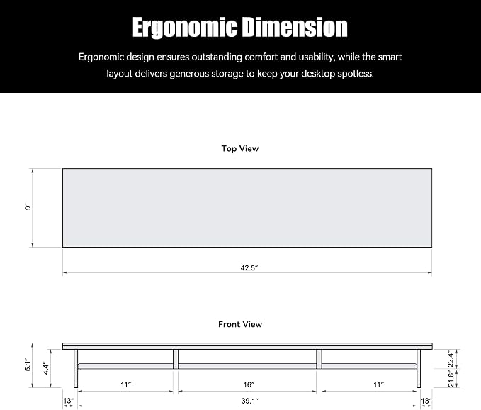 Dual‑Tier Monitor Stand for Modern Desk Setup – Minimalist Wooden and Metal - Image 6