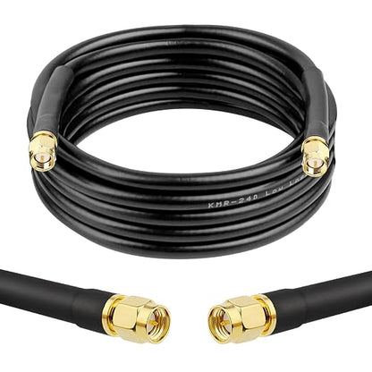 MOOKEERF KMR240 SMA Male to SMA Male Coaxial Cable 50 ohm Coax Ultra Low Loss by MOOKEERF
